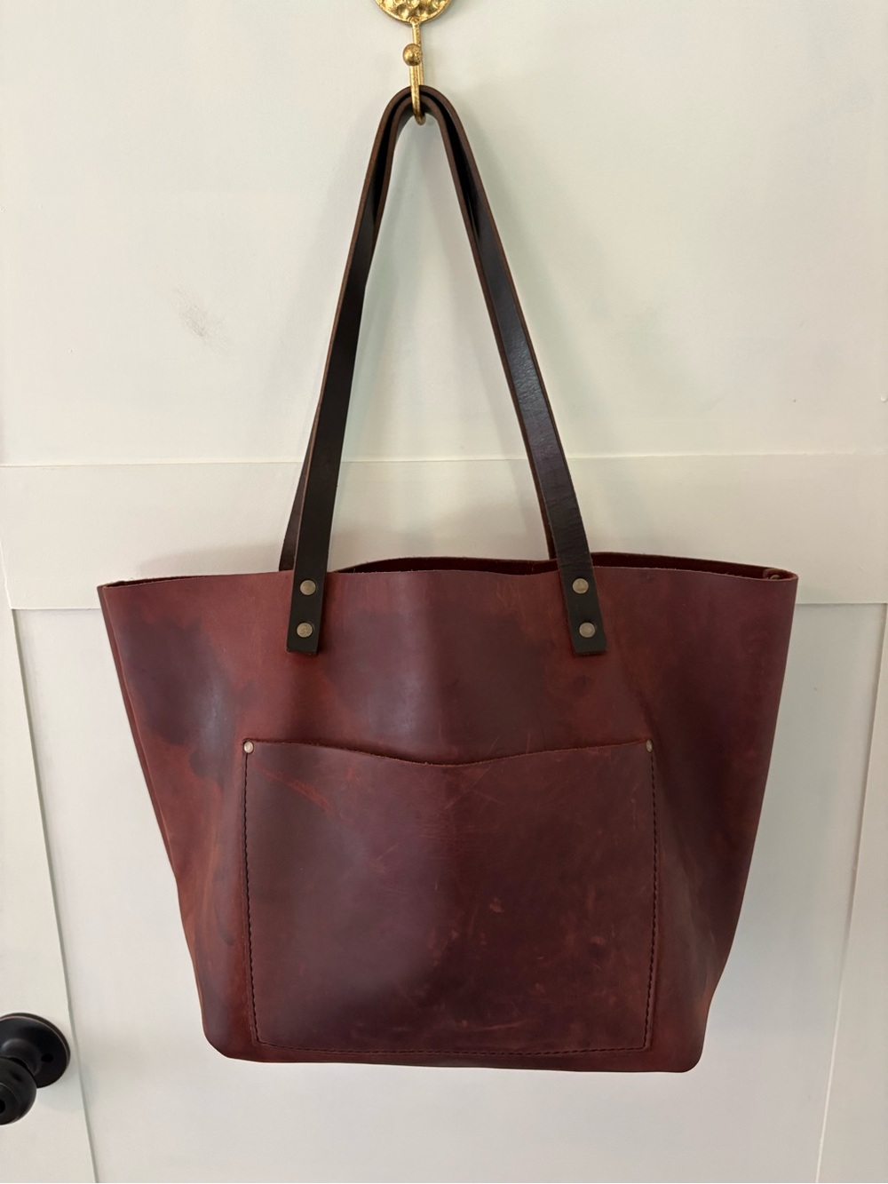 Portland Leather Goods Large Classic Tote Bag. - Picture 5 of 16